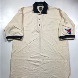 Vintage Pepsi Embroidered Polo Shirt Short Sleeve